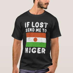 Niger vlag souvenir - als verloren stuur me naar N T-shirt