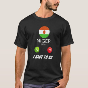 Niger Vlag Souvenir Niger Roept Is Calling T-shirt
