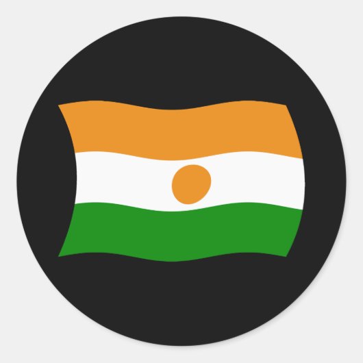 Niger Vlag Sticker (Voorkant)