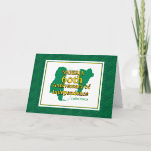 NIGERIA 60e Jubileum Onafhankelijkheid Nigeria Kaart