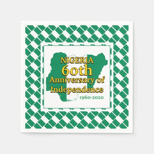 NIGERIA 60e Jubileum Onafhankelijkheid | Nigeriaan Servet (Voorkant)