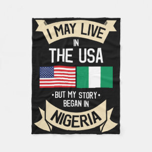 Nigeria Amerikaanse Vlag Usa Nigeriaanse Roots Cad Fleece Deken