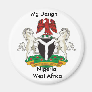 Nigeria_coa, Nigeria West-Afrika, Mg Design Magneet
