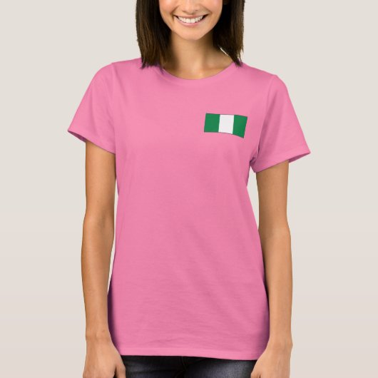 Nigeria Drapeau et carte T-shirt (Devant)