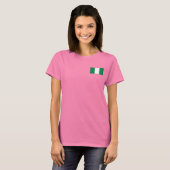 Nigeria Drapeau et carte T-shirt (Devant entier)