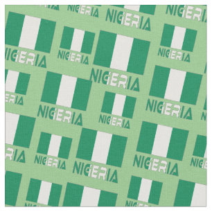 Nigeria en de vlag van Nigeria Stof