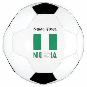 Nigeria en Nigeriaanse vlag met Jouw naam Voetbal