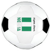 Nigeria et drapeau nigérian avec votre nom Footbal (Tourné)
