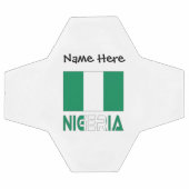 Nigeria et drapeau nigérian avec votre nom Footbal (Plat)