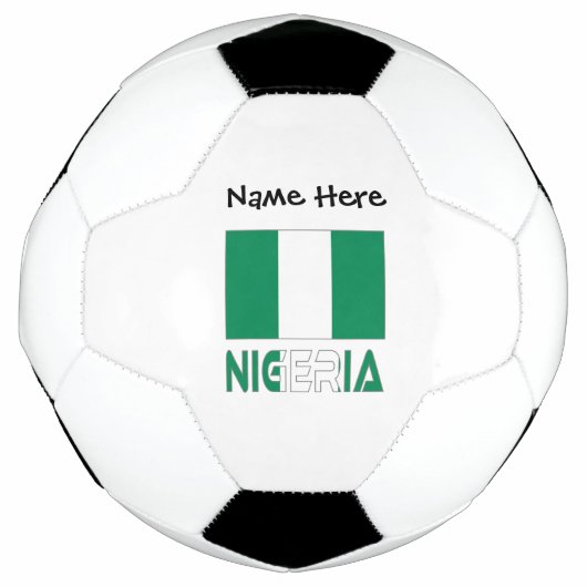 Nigeria et drapeau nigérian avec votre nom Footbal (Devant)