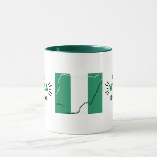 NIGERIA FLAG Funny HOUDT JE WAHALA Mok (Midden)