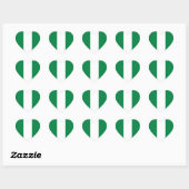 Nigeria Flag Heart Sticker (Vel)