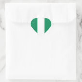 Nigeria Flag Heart Sticker (Tas)