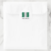 Nigeria flag ronde sticker (Tas)