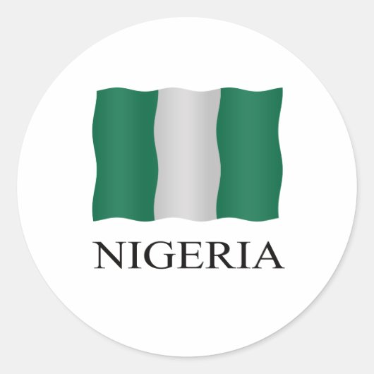 Nigeria flag ronde sticker (Voorkant)