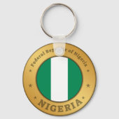 Nigeria Flag Sleutelhanger (Achterkant)