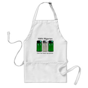 Nigeria Flag Spice Jars Apron Standaard Schort
