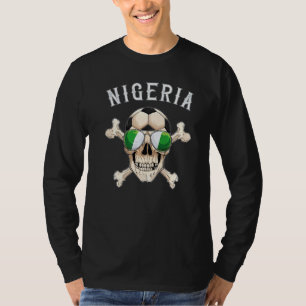 nigeria Football piraten hoofd nigeriaanse fan T-shirt