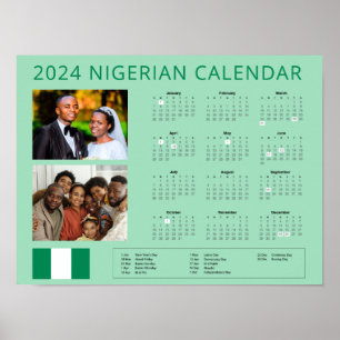 Nigeria Foto invoegen 2024 Nigeriaanse viering Poster