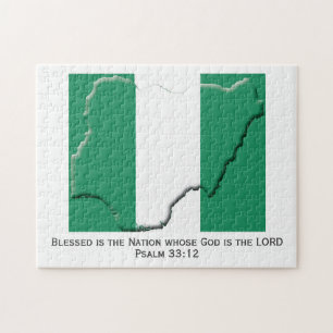 NIGERIA Gezegende natie NIGERIAN FLAG Legpuzzel