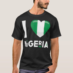 Nigeria Ik hou van Nigeria Vlag Afrika Hart Nigeri T-shirt
