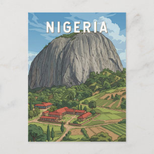 Nigeria Illustratie Reis Kunst Vintage Briefkaart