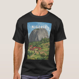 Nigeria Illustratie Reis Kunst Vintage T-shirt