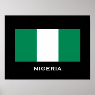 Nigeria Klassieke vlag Poster