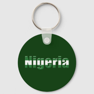 Nigeria Logo in de kleuren van de Nigeriaanse vlag Sleutelhanger