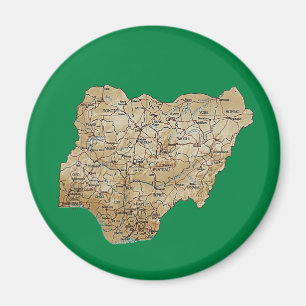 Nigeria Map Magnet Magneet