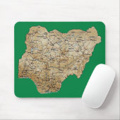 Nigeria Map Mousepad Muismat (Met muis)