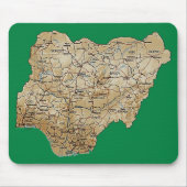 Nigeria Map Mousepad Muismat (Voorkant)