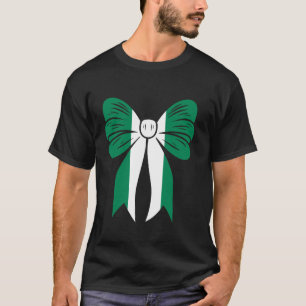 Nigeria Meisje Coquette Strik Lint Trots Afrikaans T-shirt