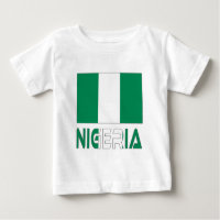 Nigeria met de Nigeriaanse vlag