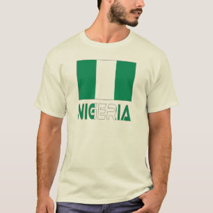 Nigeria met de Nigeriaanse vlag  T-shirt