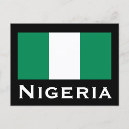 Nigeria met Nigeriaanse vlag (West-Afrika) Briefkaart