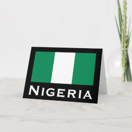 Nigeria met Nigeriaanse vlag (West-Afrika) Kaart