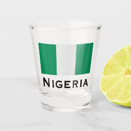 Nigeria met Nigeriaanse vlag (West-Afrika) Shot Glas