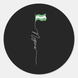 Nigeria Nigeriaanse vlag Nigeria Patriottisch Ronde Sticker
