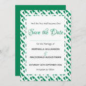 NIGERIA Patriottische Custom Scripture Naija Weddi Save The Date (Voorkant / Achterkant)