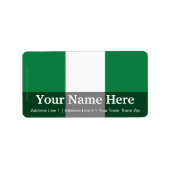 Nigeria Plain Flag Etiket (Voorkant)