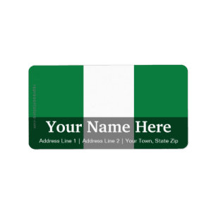 Nigeria Plain Flag Etiket