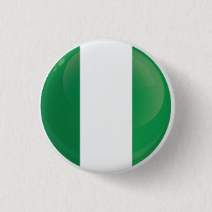 Nigeria Ronde Pictogram Vlag Button 3,2 Cm