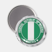 Nigeria Round Emblem Magneet (Voorkant / Achterkant)