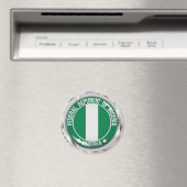 Nigeria Round Emblem Magneet (Insitu (Vaatwasser))