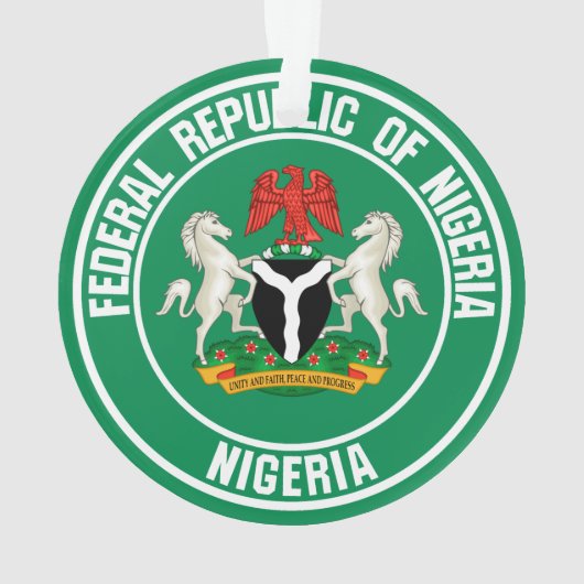 Nigeria Round Emblem Ornament (achterkant)