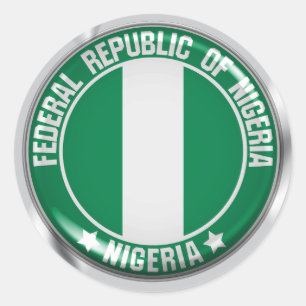Nigeria Round Emblem Ronde Sticker