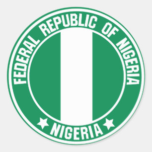 Nigeria Round Emblem Ronde Sticker