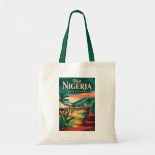 Nigeria Schilderachtige Illustratie Reis Kunst Vin Tote Bag