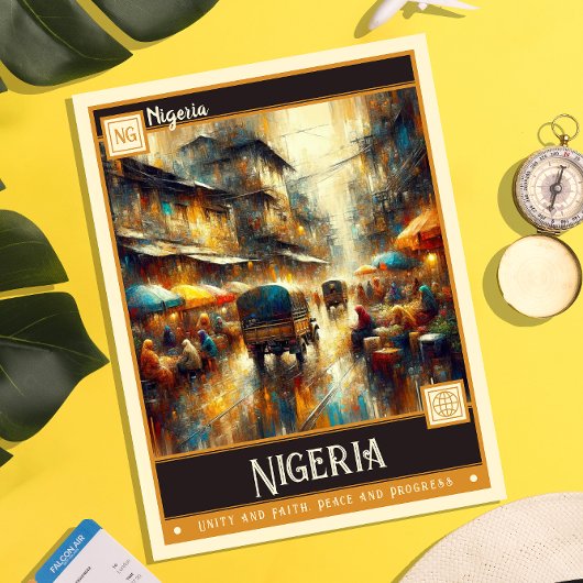 Nigeria |  schilderij briefkaart